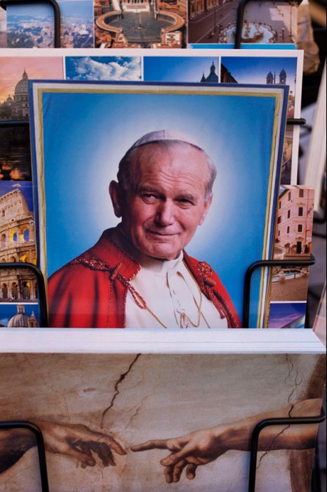 Rome - Pope John Paul II in a postcard - Italy