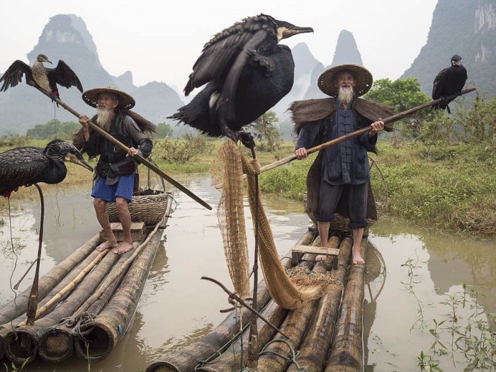 China - GUILIN - Guangxi Province - Fishermen in Li River